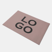 Dusty Pinkの会社カスタムまたはビジネスのロゴ ドアマット (アングル)