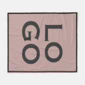 Dusty Pinkの会社カスタムまたはビジネスのロゴ フリースブランケット (正面(横))