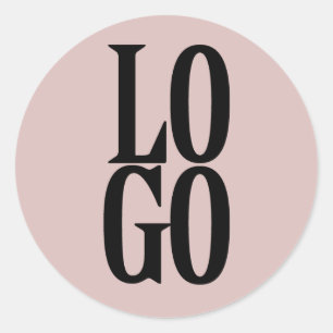 Dusty Pinkの会社カスタムまたはビジネスのロゴ ラウンドシール