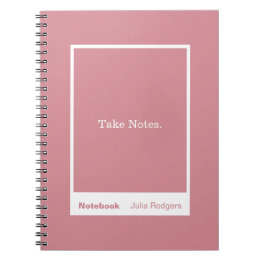 Dusty Pink Block Quote Classic Notebook ノートブック