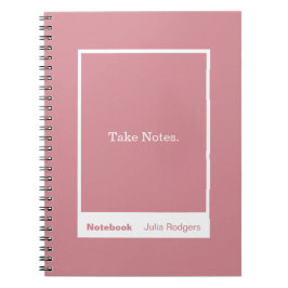 Dusty Pink Block Quote Classic Notebook ノートブック
