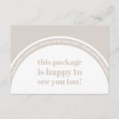 Dusty Pink Boho、スモールビジネスのご注文に感謝 エンクロージャーカード (裏面)