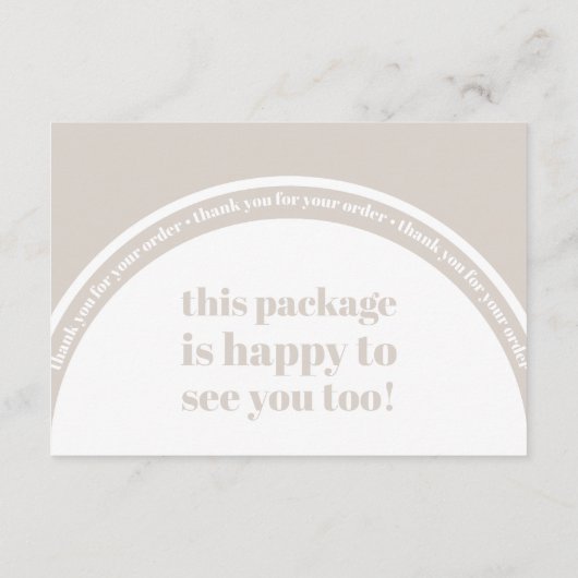 Dusty Pink Boho、スモールビジネスのご注文に感謝 エンクロージャーカード (裏面)