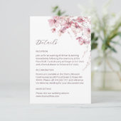 Dusty Pink Boho Wildflowers Details Enclosure Card エンクロージャーカード (スタンド正面)