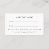 Dusty Pink Botanical Therapist Appointment 名刺 (裏面)