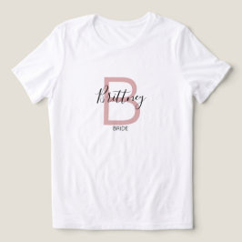 Dusty Pink Bride Monogram トライブレンドＴシャツ