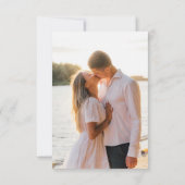 Dusty pink cattleya orchid floral custom photo  セーブザデート (裏面)