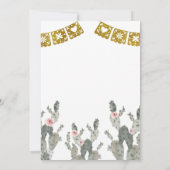 Dusty Pink Cowgirl Spanish Girl Baby Shower 招待状 (裏面)