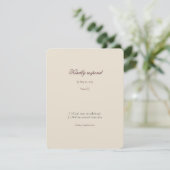 Dusty Pink Dutch Floral Wedding RSVP (スタンド正面)