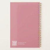 Dusty Pink Feminine Minimalist Floral Planner プランナー手帳 (裏面)
