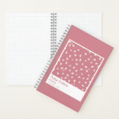 Dusty Pink Floral Aesthetic Notebook ノートブック (内側)