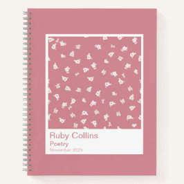 Dusty Pink Floral Aesthetic Notebook ノートブック