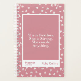 Dusty Pink Floral Block Quote | Fully Customizable プランナー手帳