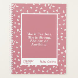 Dusty Pink Floral Block Quote | Fully Customizable プランナー手帳