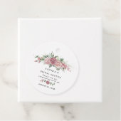 Dusty Pink Floral Bridal Shower フェイバータグ (インサイチュ)