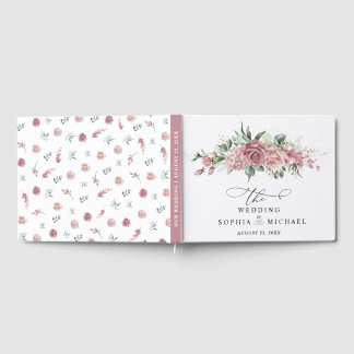 Dusty Pink Floral Wedding ゲストブック