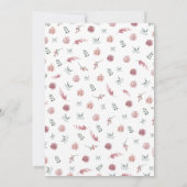 Dusty Pink Floral Wedding Invitation 招待状 (裏面)