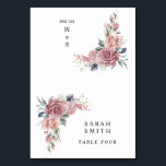Dusty Pink Floral Wedding Place Cards テーブルナンバー<br><div class="desc">Elegant dusty pink floral wedding place cards with romantic watercolor roses. Guide your guests with refined elegance using these Dusty Pink Floral Wedding Place Cards, designed with soft watercolor roses and delicate greenery in a timeless dusty pink palette. These place cards arrive flat for easy printing and packaging — simply...</div>