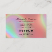 Dusty Pink Holographic 名刺 (裏面)