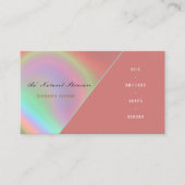 Dusty Pink Holographic 名刺 (正面)