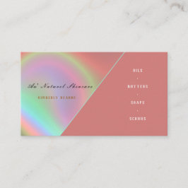 Dusty Pink Holographic 名刺