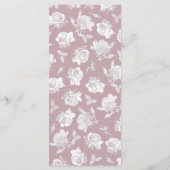 Dusty Pink Line Art Rose Dinner Details Wedding メニュー (裏面)