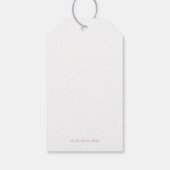 Dusty Pink Line Art Rose Thank You Wedding ギフトタグ (裏面)