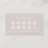 Dusty pink mauve cream qr code business logo ロイヤリティカード (正面)