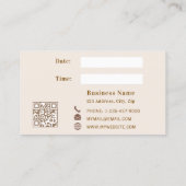 Dusty pink mauve QR business logo 割引カード (裏面)