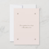 Dusty Pink Pearl Christian Wedding RSVP Card (裏面)