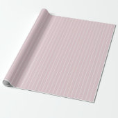 Dusty Pink Pinstripe - Minimalist Pattern ラッピングペーパー (アンロールド)