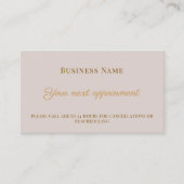 Dusty pink QR customer client appointment card 割引カード (正面)