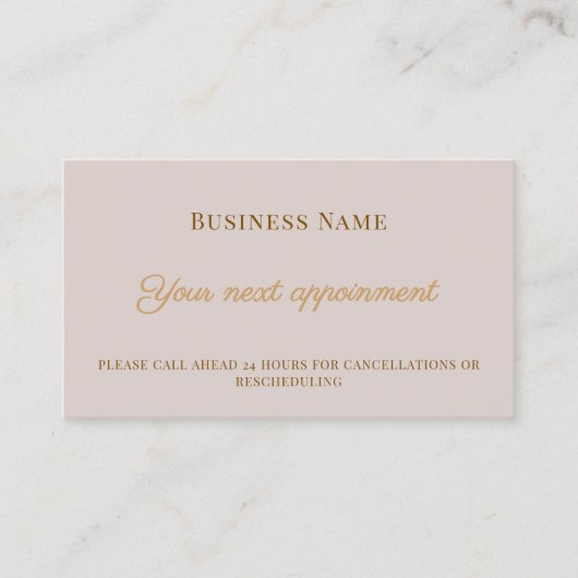 Dusty pink QR customer client appointment card 割引カード (正面)