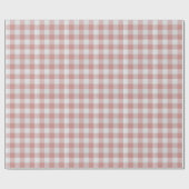 Dusty Pink Rustic Gingham ラッピングペーパー (フラット)