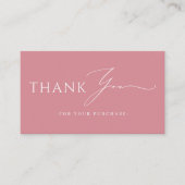 Dusty Pink Thank You QR Code Website 名刺 (正面)