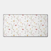 Dusty Pink Watercolor Wildflower デスクマット (正面)