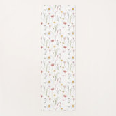Dusty Pink Watercolor Wildflower ヨガマット (正面)