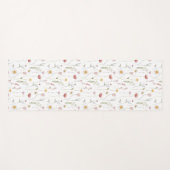 Dusty Pink Watercolor Wildflower ヨガマット (正面(横))