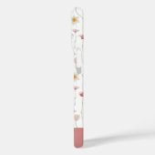 Dusty Pink Watercolor Wildflower Name Case-Mate iPhoneケース (裏面 / 左)