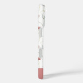 Dusty Pink Watercolor Wildflower Name Case-Mate iPhoneケース (裏面 / 右)