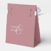 Dusty Pink & White Script 結婚's Thank You フェイバーボックス (裏面サイド)