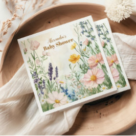 Dusty Pink Wildflower Baby in Bloom スタンダードカクテルナプキン