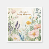 Dusty Pink Wildflower Baby in Bloom スタンダードカクテルナプキン (正面)