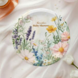 Dusty Pink Wildflower Baby in Bloom ペーパープレート<br><div class="desc">Complete your baby shower table setting with our Baby In Bloom Blush & Teal Spring Floral Shower Paper Plates. Designed with delicate blush and teal watercolor florals, these plates bring a fresh and sophisticated touch to your celebration. Ideal for a spring or garden-themed baby shower, these plates perfectly capture the...</div>