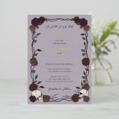 Dusty Plum Gothic Til Death Wedding Foil 箔招待状 (立ち正面)