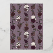 Dusty Plum Gothic Til Death Wedding Foil 箔招待状 (裏面)