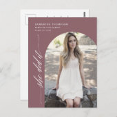 Dusty Purple彼女はそれを卒業アーチ写真ポストした ポストカード (正面/裏面)