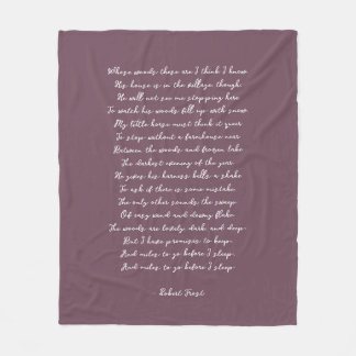 Dusty Purple Custom Poem Song Lyric Quote  フリースブランケット