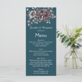 Dusty Purple, Dark Teal, Dusty Lavender Wedding | メニュー (スタンド正面)