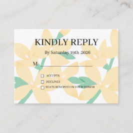 Dusty Purple Silver Gray Floral Rustic RSVP Card エンクロージャーカード